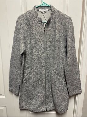 Workshop Republic Clothing Women's Heather Gray Zip-Front Pea Coat